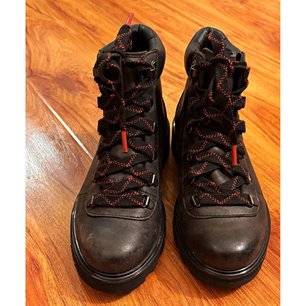 NWOT SOREL Lennox Hiker Waterproof Lace-Up Ankle Hiker Boots Black US 6 EU 37